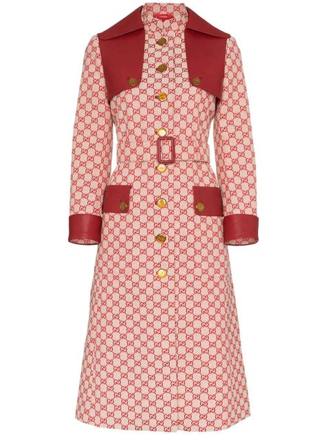 gucci long red coat|Gucci trench coat women's.